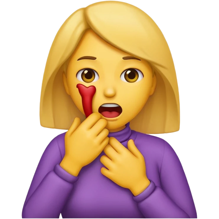 Women emoji choking herself  emoji