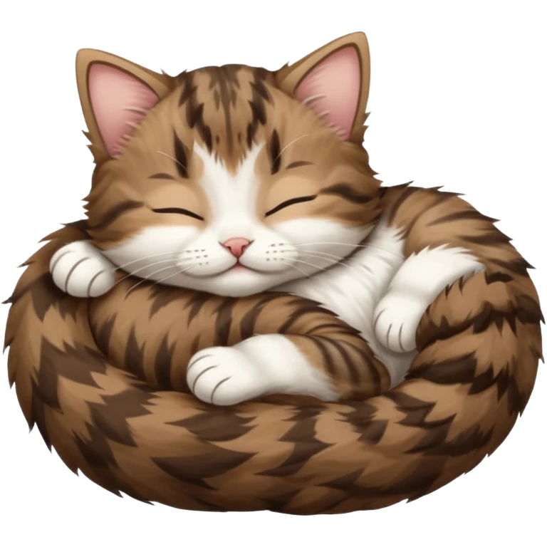 dark brown tabby and white kitten upside down sleeping emoji