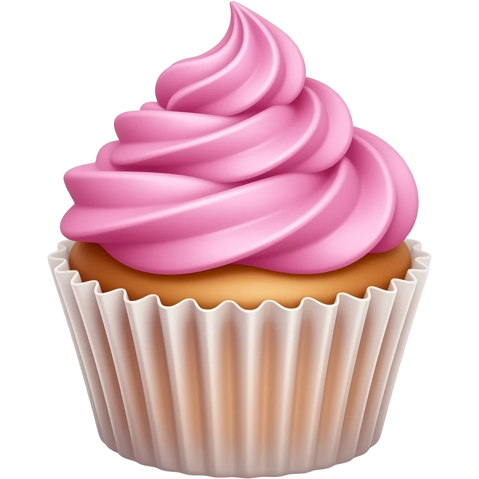 Cupcake with pink icing emoji