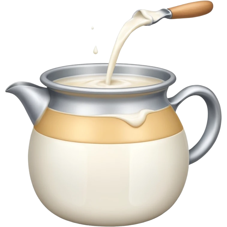 Milk flowing in a pot emoji