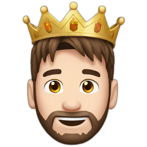 Messi avec une couronne  emoji