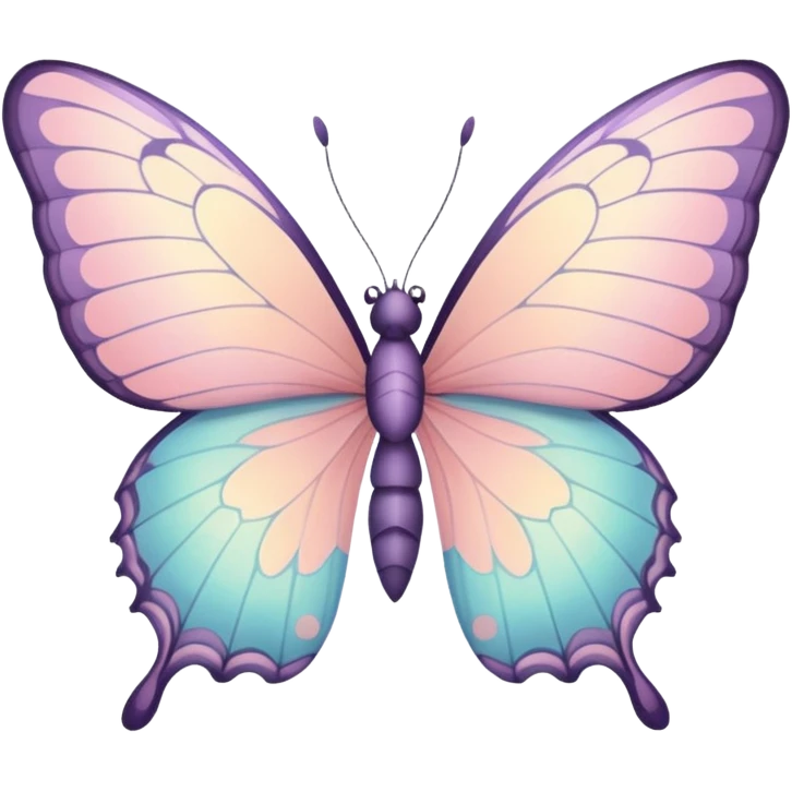 Pastel bufferfly emoji