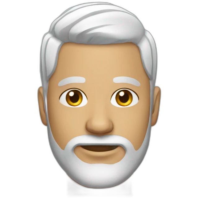Man with bald fade and beard emoji