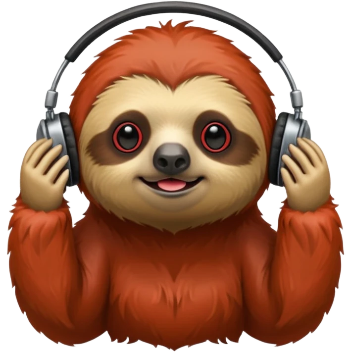 metal music red sloth emoji