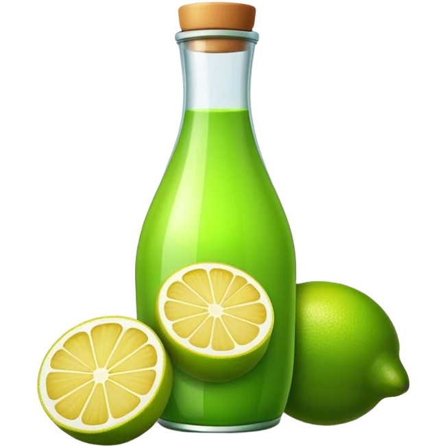 Bottled green lemon juice emoji