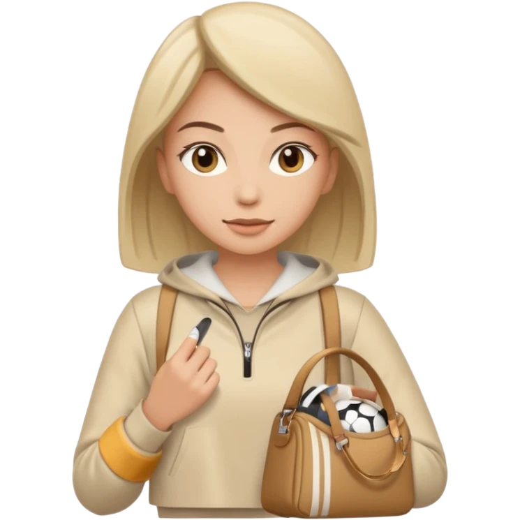 beige sport aesthetic woman bag emoji
