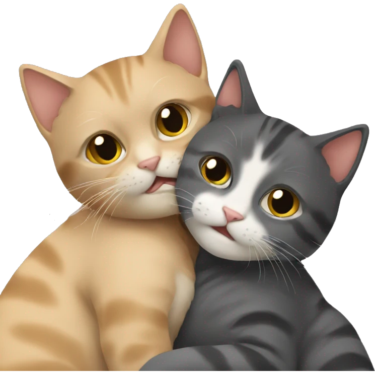 2 Cats cuddling emoji