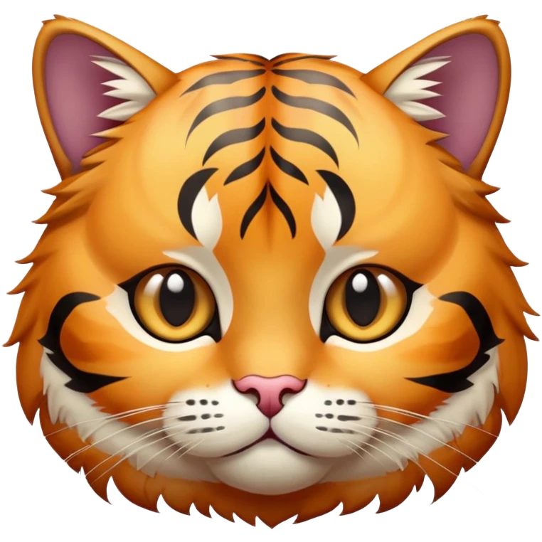 Fluffy tigger cat with dow eyes  emoji