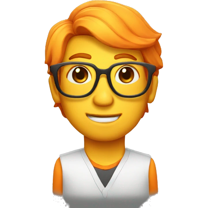 orange fish nerd emoji