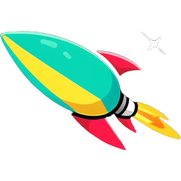 colorful comet with sparkling tail emoji