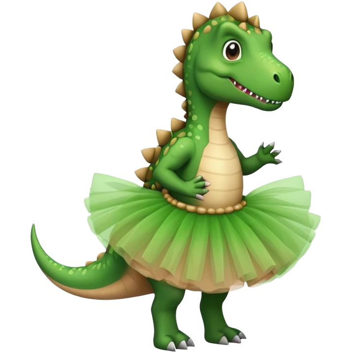 dinosaur wearing tutu emoji