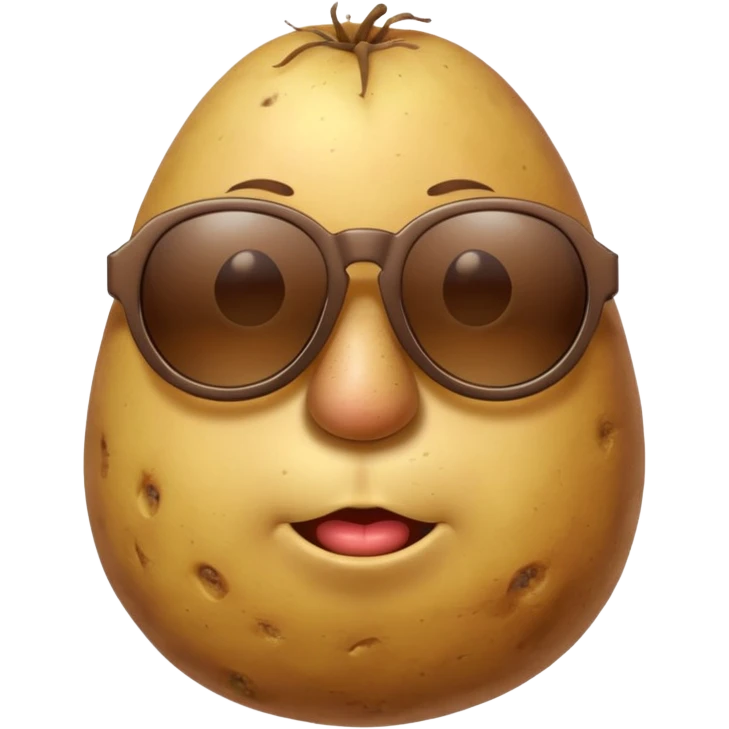 Potato with sunglasses emoji