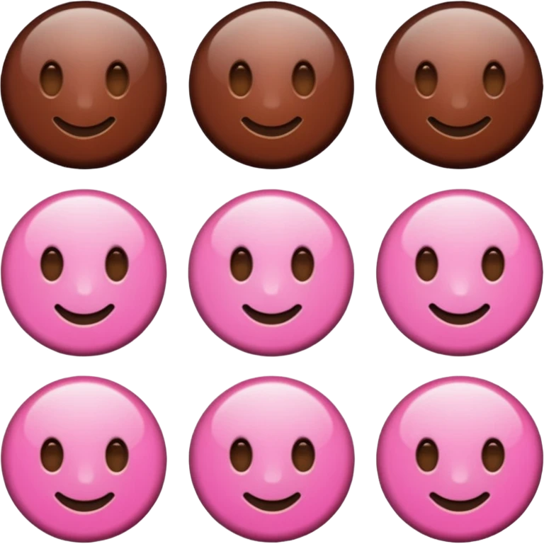pink and brown button emoji