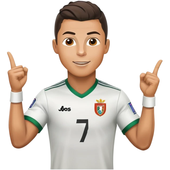 Cristiano Ronaldo soccer player celebrating a goal emoji