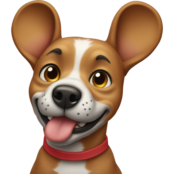 Dog wearing Mickey Mouse ears  emoji