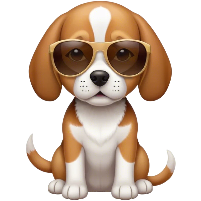 Beagle with sunglasses emoji