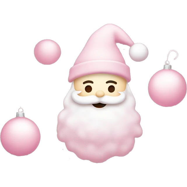 Pretty pink and soft christmas deco emoji