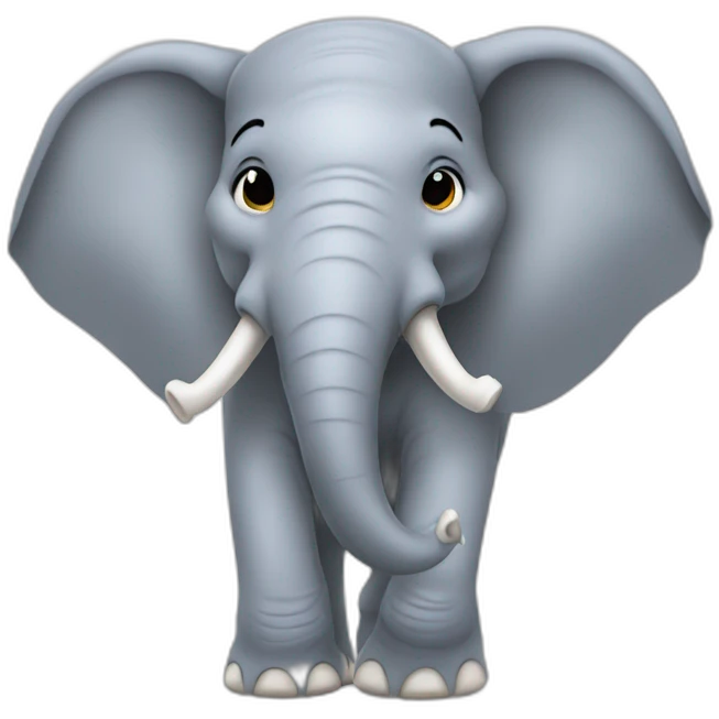 elephant trumpets in the air emoji