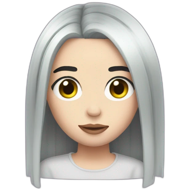Billie Eilish black hair emoji