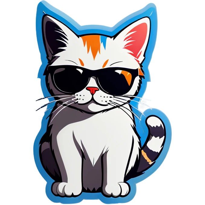 Cat with sunglasses emoji