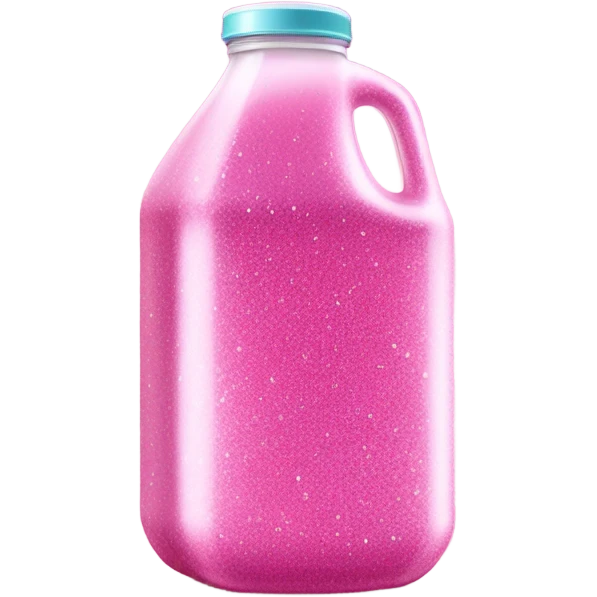 Hot pink gallon of milk with glitter  emoji