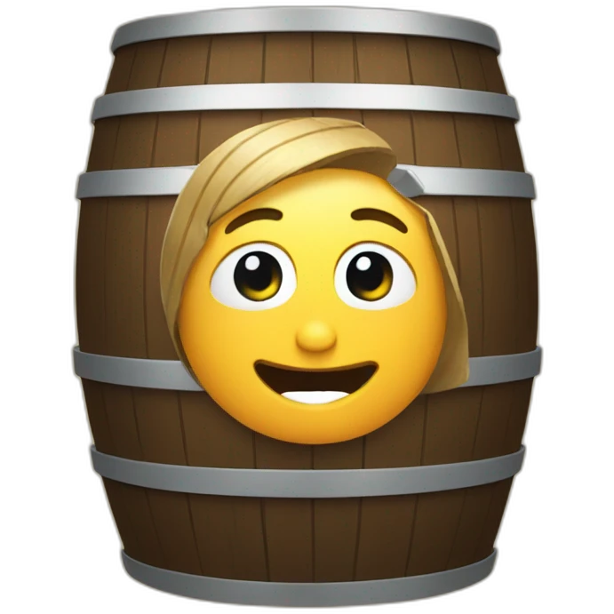 Person in a barrel emoji