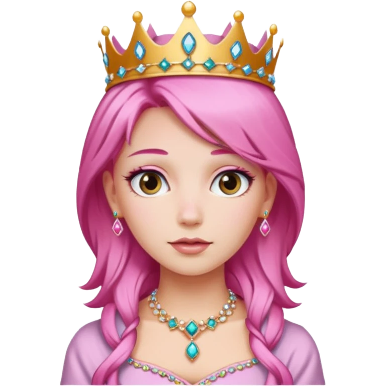 royal princess with pink hair emoji