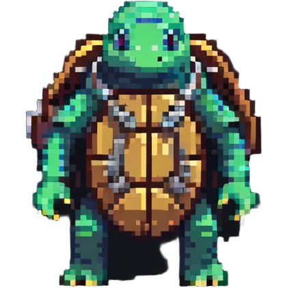 Turtle with a jetpack emoji