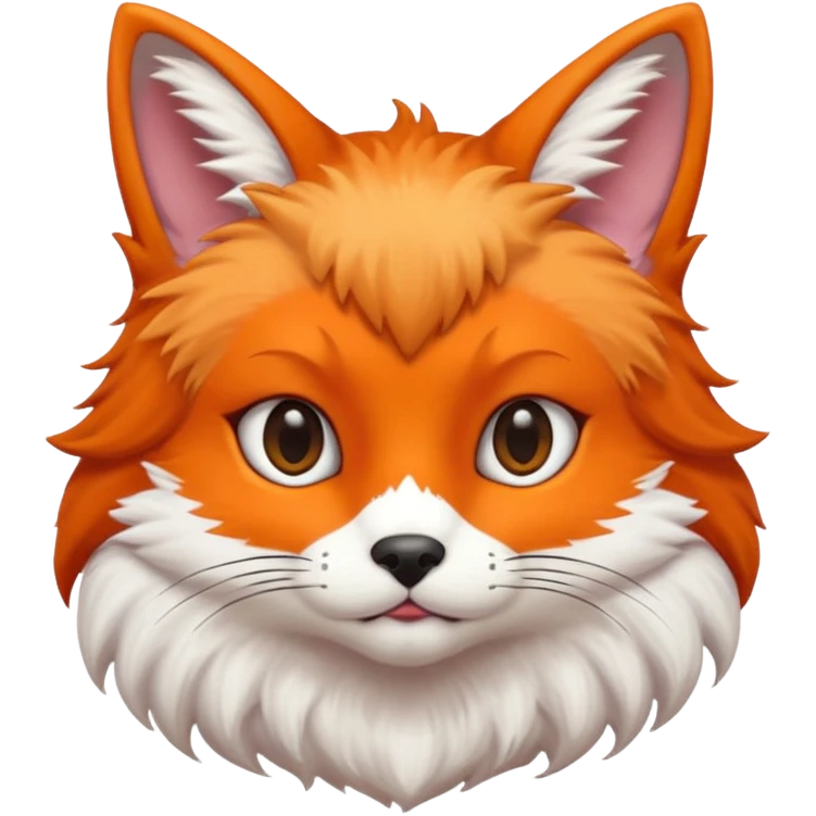 Half fox half cat 🐱🦊 emoji