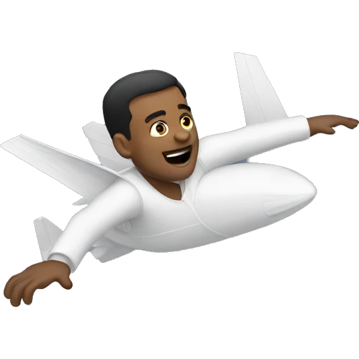 Man flying emoji