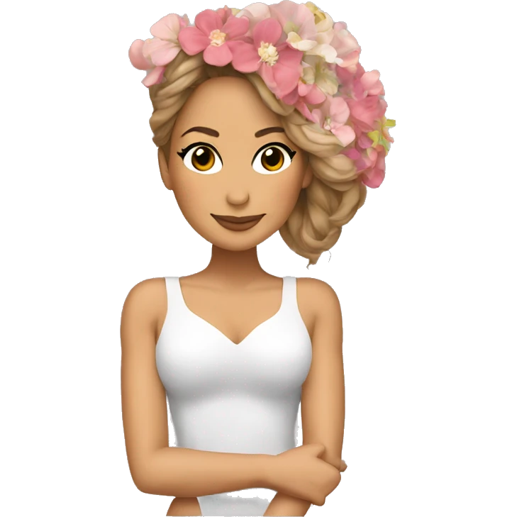 Jennifer lopez with flowers emoji