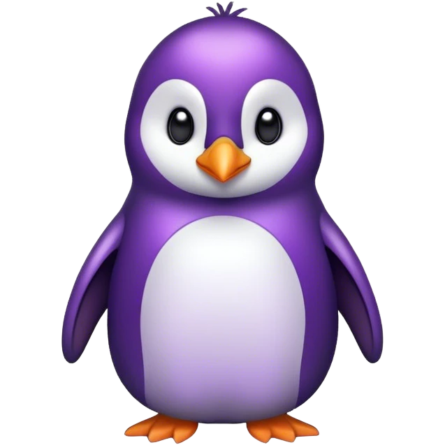 a cold-calling penguin, with purplish hues emoji