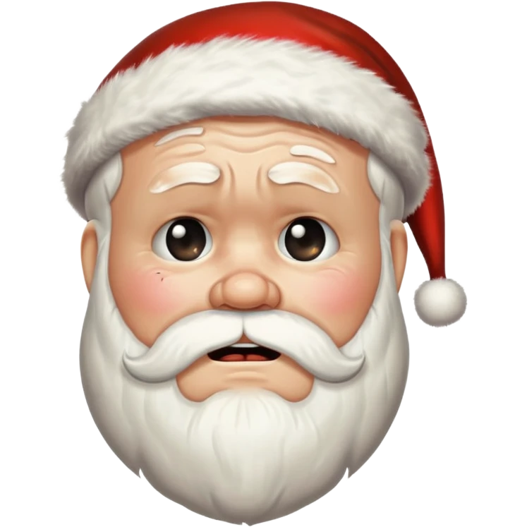 Santa claus distressed and crying emoji
