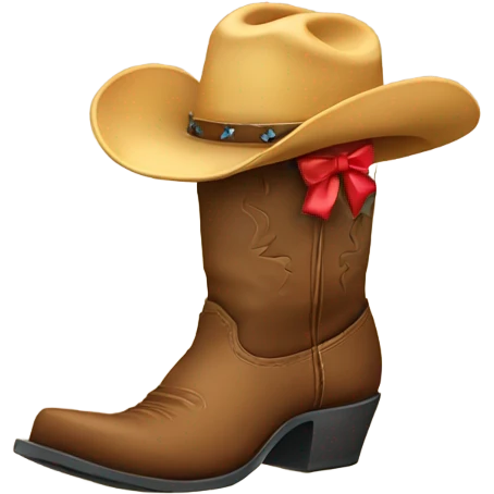 cowboy boot with bow emoji