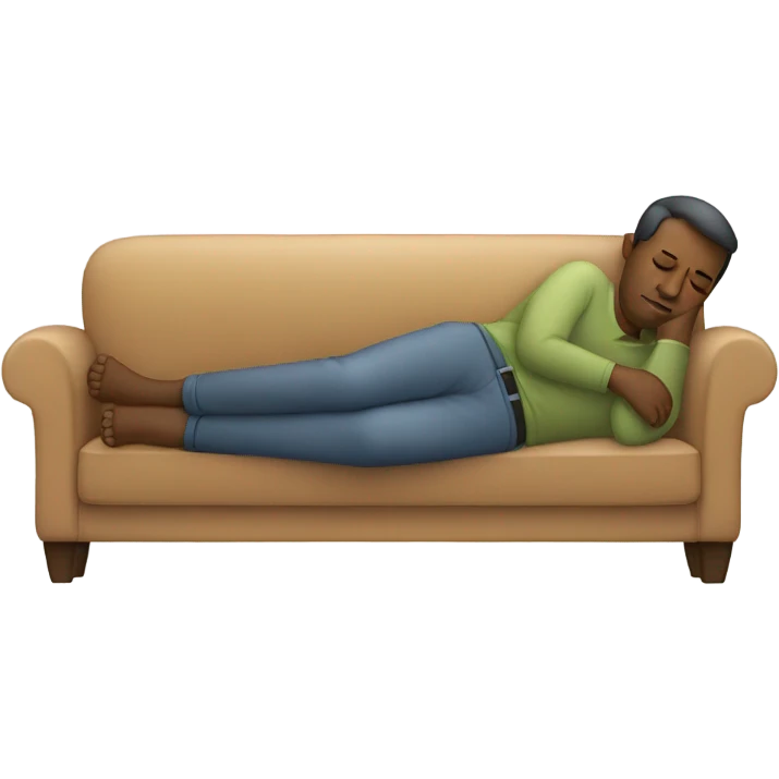 Man sleeping on couch emoji