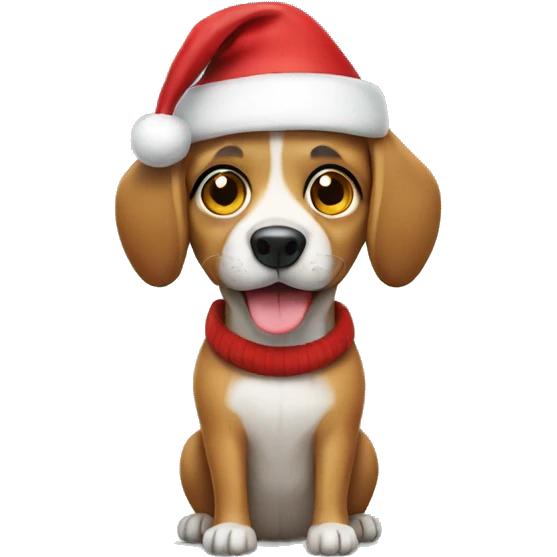 Dog with Santa hat  emoji
