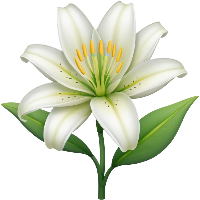 lily flower with eyes and smile no face emoji