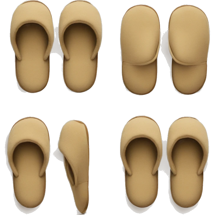 cozy slippers tan color emoji