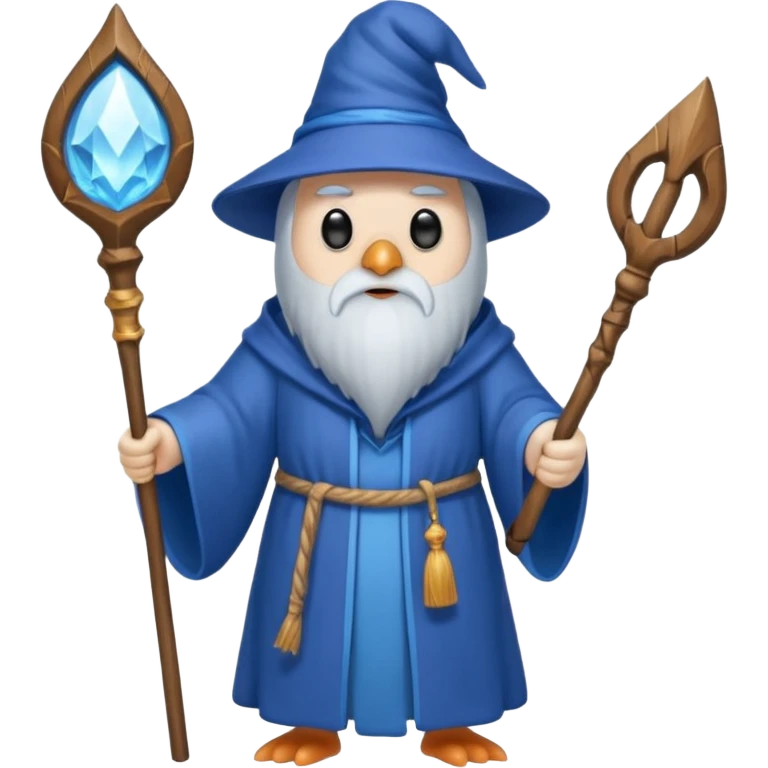 A penguin wizard emoji