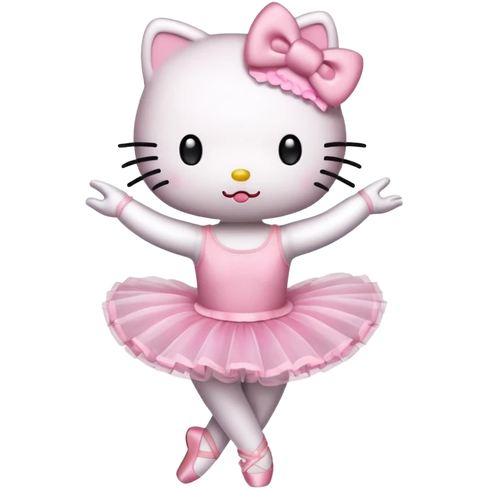 Hello Kitty as a ballerina emoji