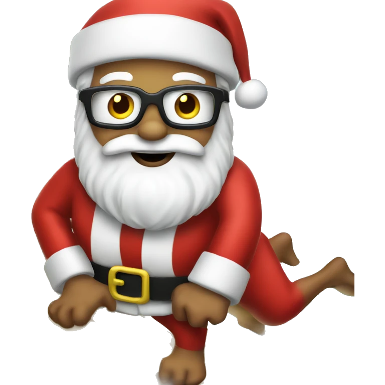 santa claus on a surfboard emoji
