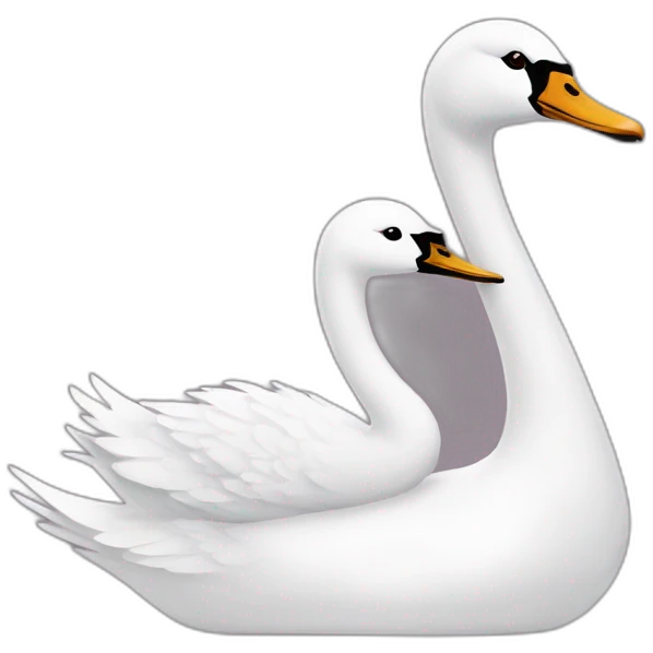  cygne and baby emoji