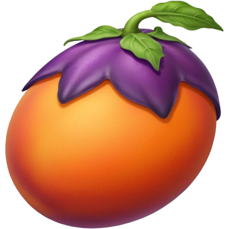 Egg plant in a peach emoji