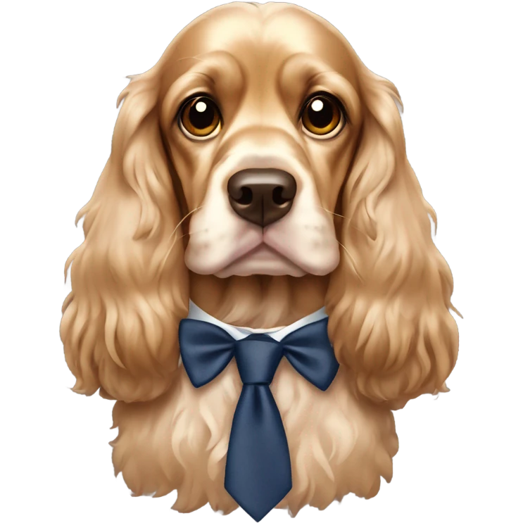 English Cocker spaniel with tie in your head emoji
