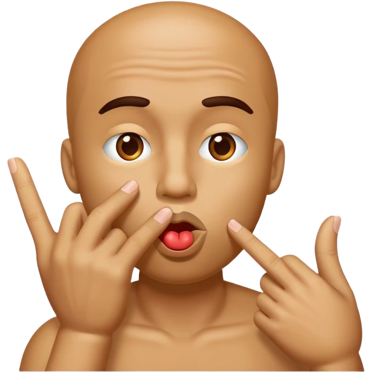 tan man blows kiss  emoji