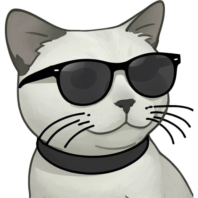 Cat with sunglasses emoji