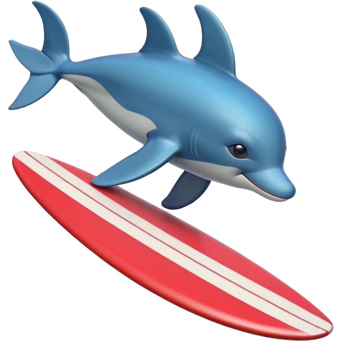 surfing dolfin emoji