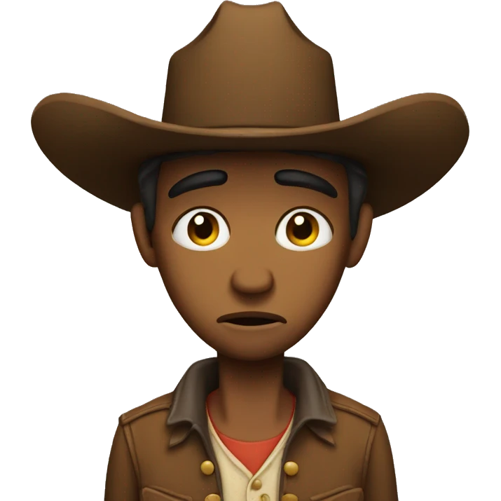 Sad cowboy emoji