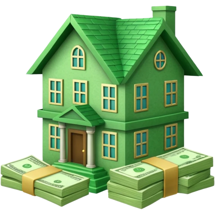A money and a house emoji