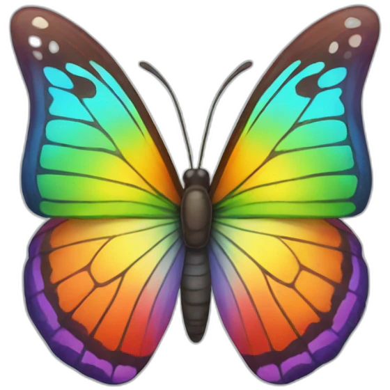 Rainbow butterfly emoji